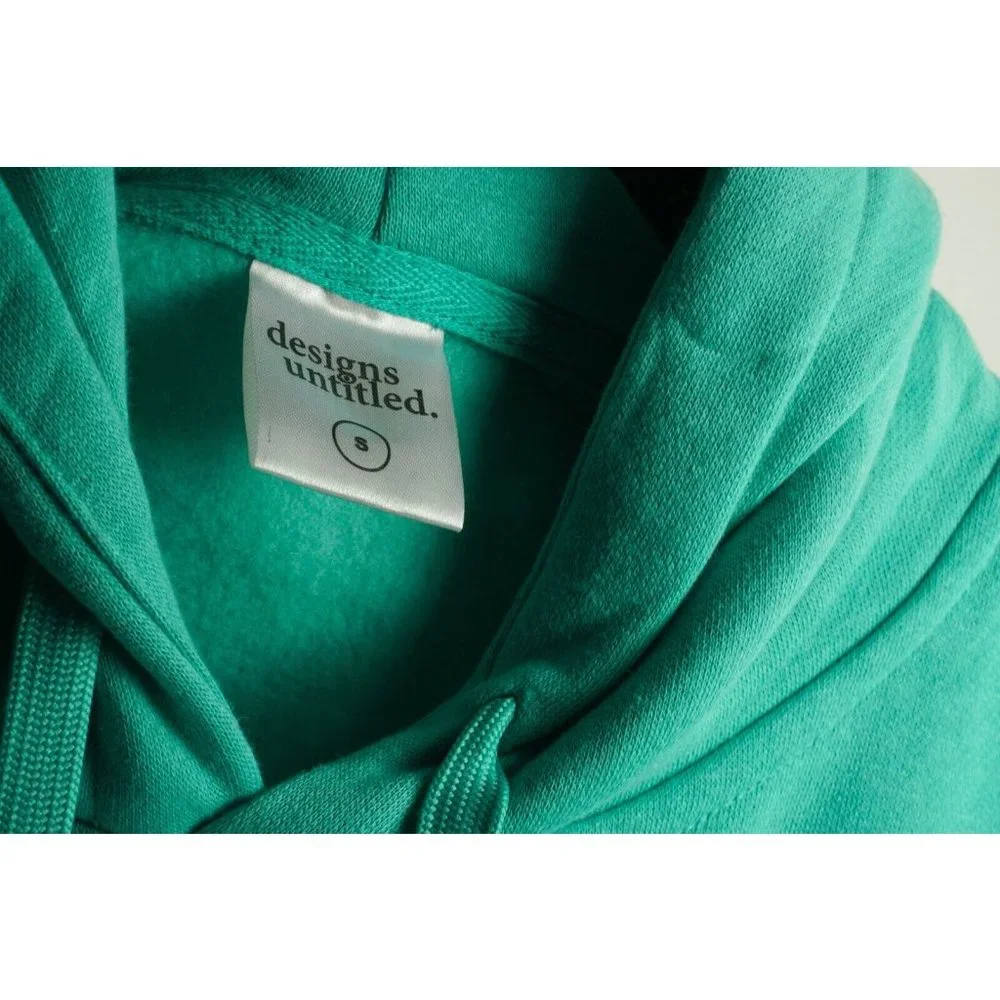 New Designs Untitled Our House Men's Small Teal Fleece‎ Lined Graphic Hoodie